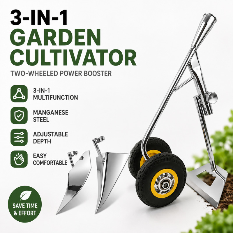 Agriculture Farming Hand Tools - 3 in 1 Hoe MultiPurpose Farming