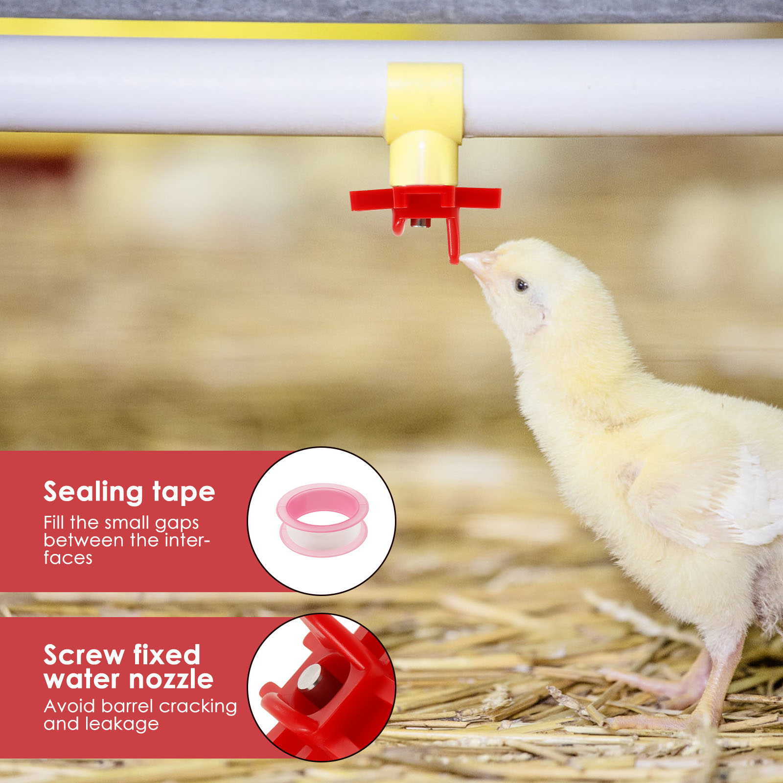 30Pcs Chicken Waterer Nipple D - огляд і ціна Chicken Nipple Drinker