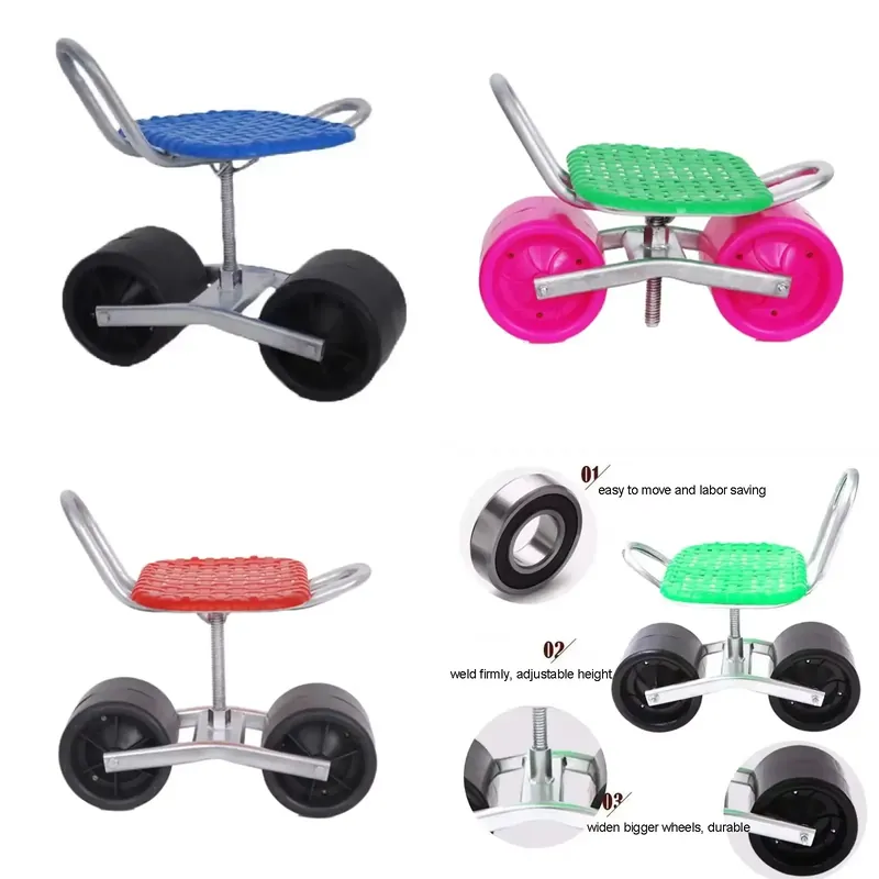 Adjustable Height Rolling Stoo - огляд і ціна Agriculture Farming Work